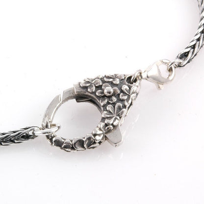 Trollbead style Double Lock Large Flower Lace Clasp Sterling