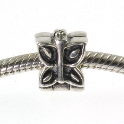 Sterling Silver Butterfly Clip for European Charm Bracelets Bead