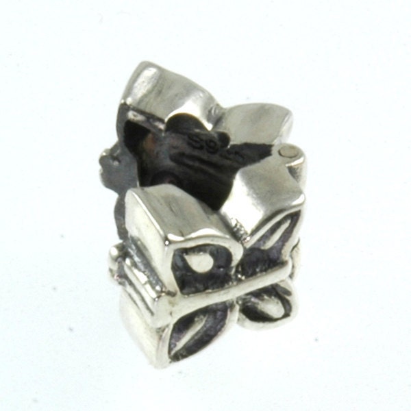 Sterling Silver Butterfly Clip for European Charm Bracelets Bead