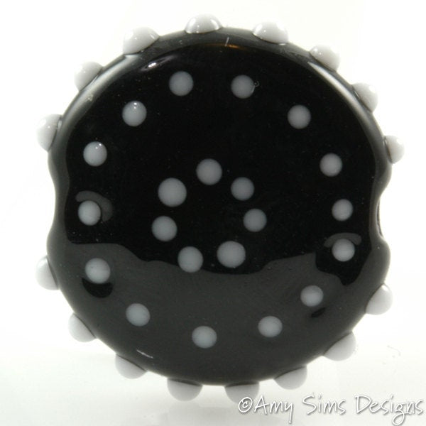 Halloween Candy Corn Murrini Focal Lampwork Glass Bead