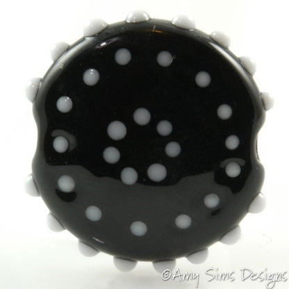 Halloween Candy Corn Murrini Focal Lampwork Glass Bead