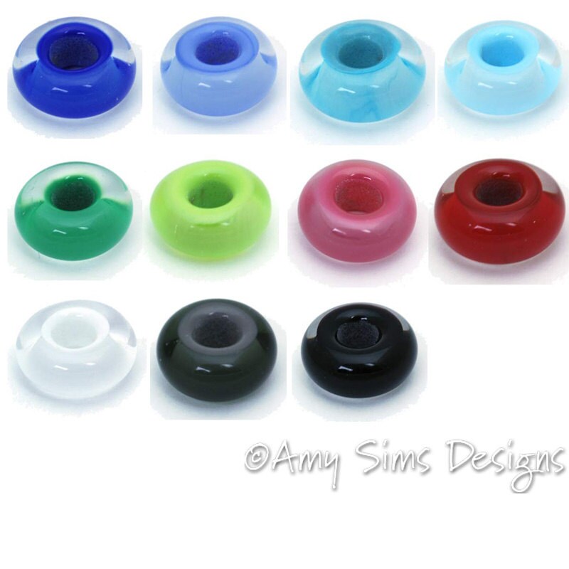 Solid Color Lampwork Glass Bead Spacer