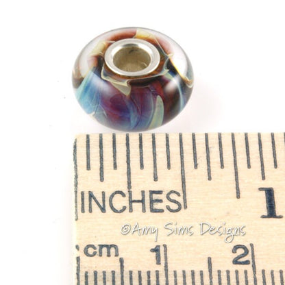 Mystic Blues Glass Artisan Lampwork Glass Bead SRA OOAK