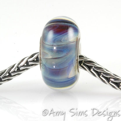 Mystic Blues Glass Artisan Lampwork Glass Bead SRA OOAK