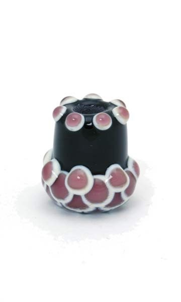 Purple Fish Scales Jug Focal Bead SRA Lampwork Glass