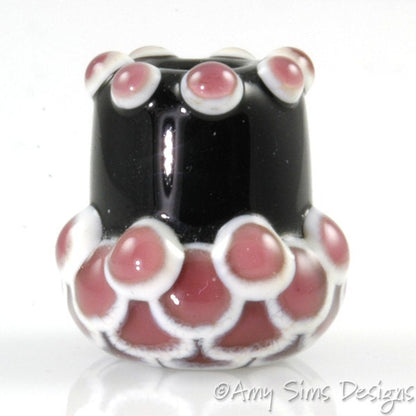 Purple Fish Scales Jug Focal Bead SRA Lampwork Glass
