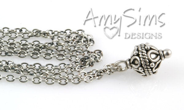 Sterling Lariat for Big Hole European Charm Beads