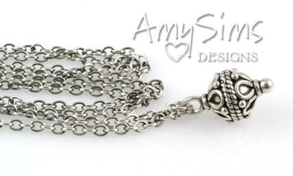 Sterling Lariat for Big Hole European Charm Beads