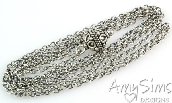 Sterling Lariat for Big Hole European Charm Beads