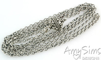 Sterling Lariat for Big Hole European Charm Beads