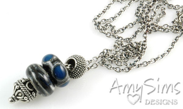 Sterling Lariat for Big Hole European Charm Beads