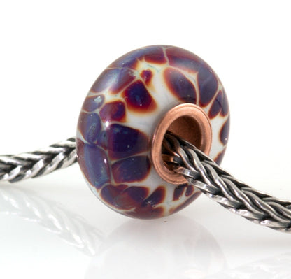 Copper Cored Purple-Pink Artisan Lampwork Glass Bead B0941-6