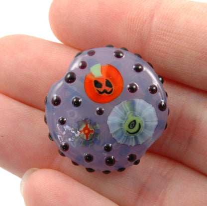 Halloween Fun Focal Lampwork Glass Bead